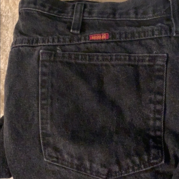 Rustler Men’s bootcut black jeans 42X32 - Picture 2 of 3